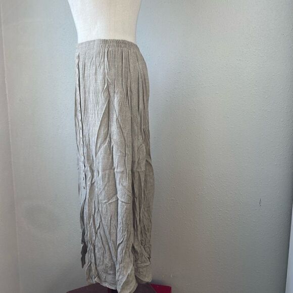 Pre-Owed Vintage K STUDIO Womens Rayon Blend Tan Blouse and Skirt Set Size 10 - Picture 9 of 11